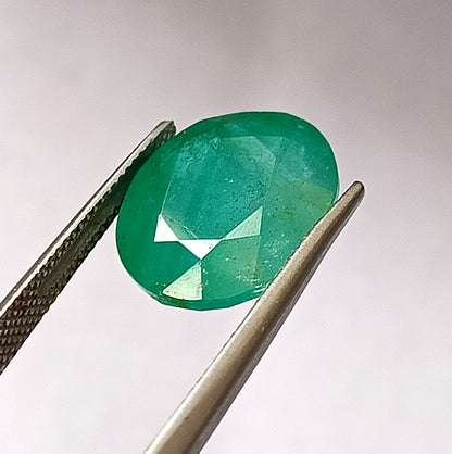 10.0 Carat 13.4X15.4X7.5 (WXLXD) Natural Zambian Oval Shaped Emerald