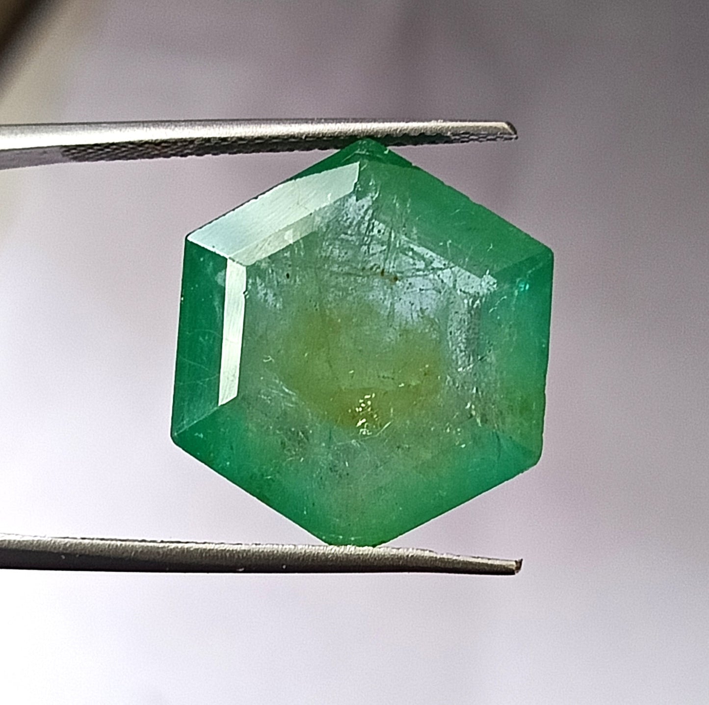 15.90 Carat 19.7X19.7X7.7 (WXLXD) Natural Zambian Hexagonal/Fancy Shaped Emerald