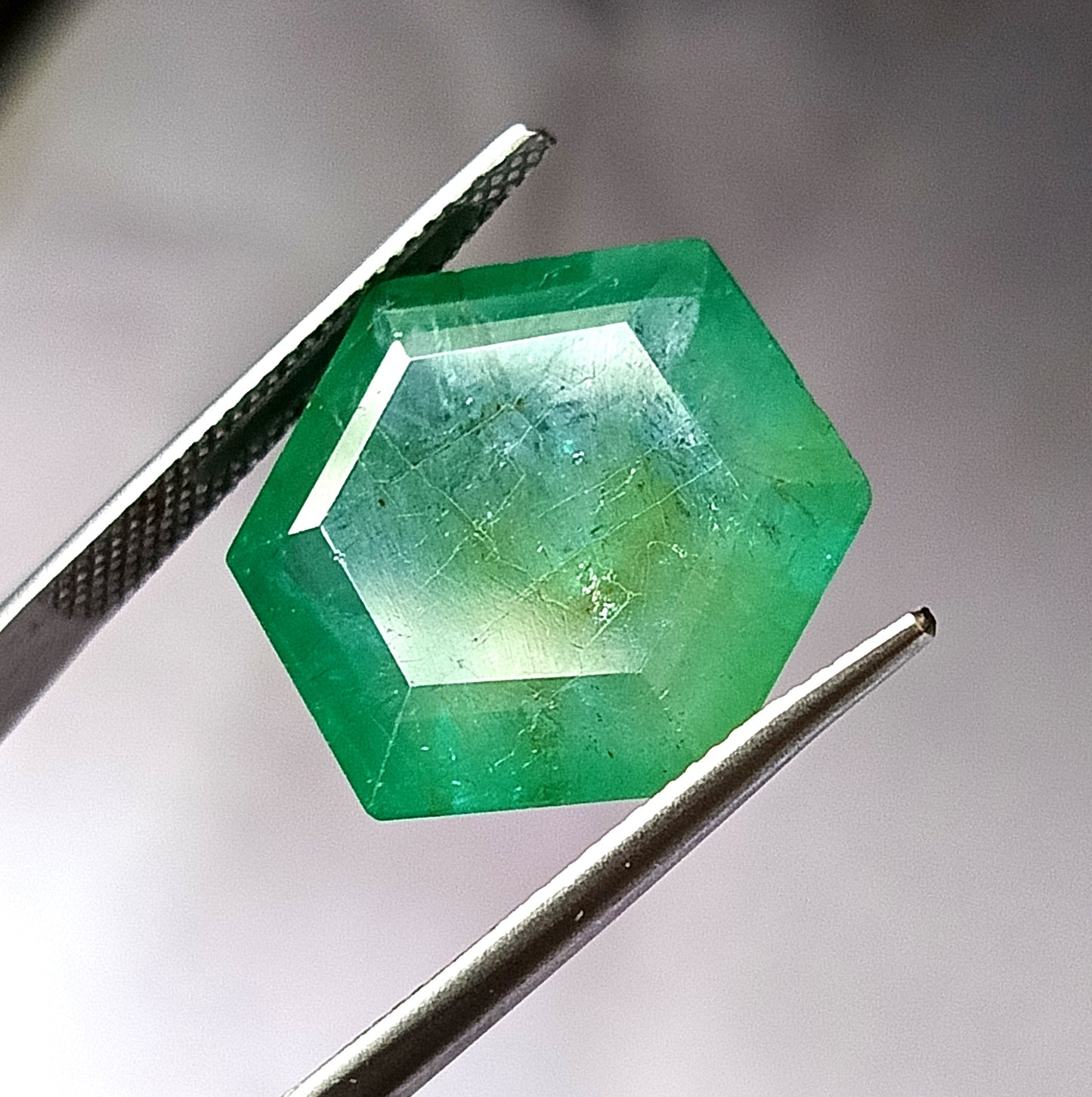 15.90 Carat 19.7X19.7X7.7 (WXLXD) Natural Zambian Hexagonal/Fancy Shaped Emerald