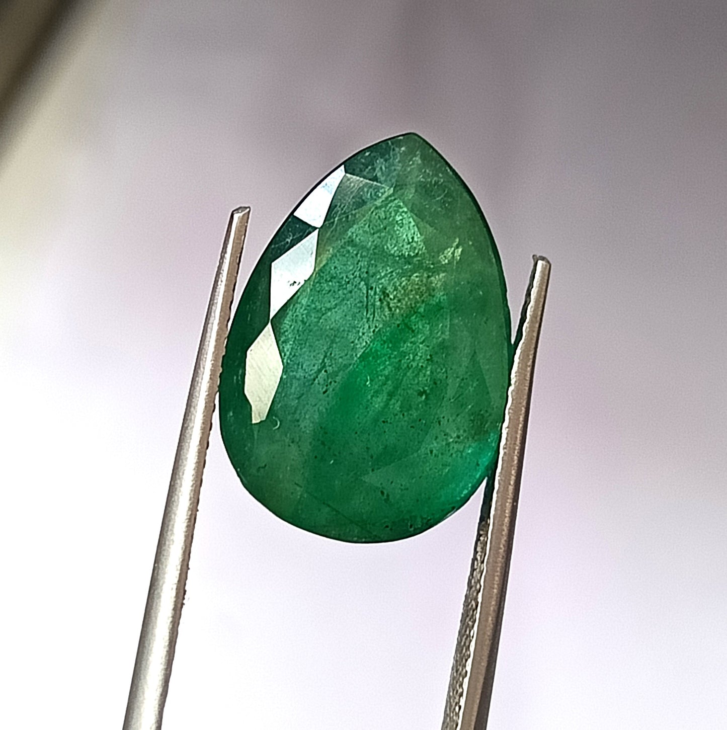 12 Carat 12.7X18X8 (WXLXD) Natural Zambian Pear Shaped Emerald