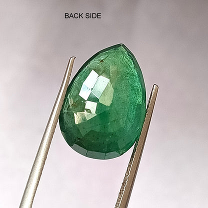 12 Carat 12.7X18X8 (WXLXD) Natural Zambian Pear Shaped Emerald