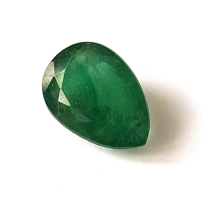 12 Carat 12.7X18X8 (WXLXD) Natural Zambian Pear Shaped Emerald