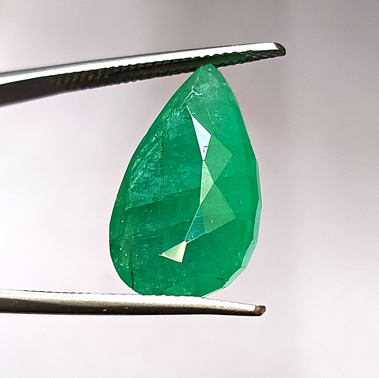 11.05 Carat 13X19X6.6 (WXLXD) Natural Zambian Pear Shaped Emerald