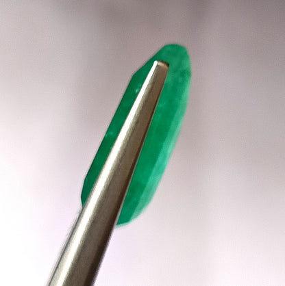 11.05 Carat 13X19X6.6 (WXLXD) Natural Zambian Pear Shaped Emerald