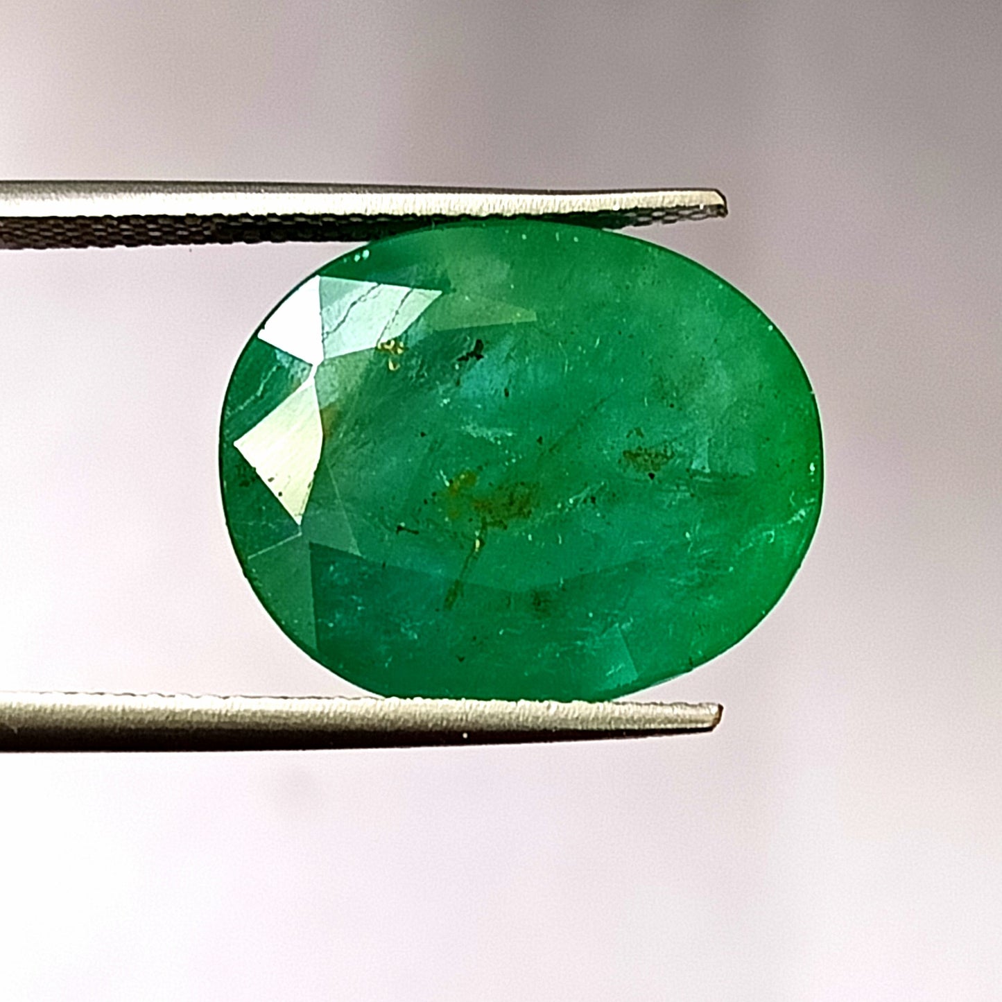 14.10 Carat 14.7X17.7X7.5 (WXLXD) Natural Zambian Oval Shaped Emerald