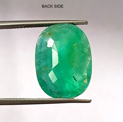11.45 Carat 13.5X18.3X6.5 (WXLXD) Natural Zambian Oval Shaped Emerald