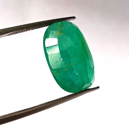 11.45 Carat 13.5X18.3X6.5 (WXLXD) Natural Zambian Oval Shaped Emerald