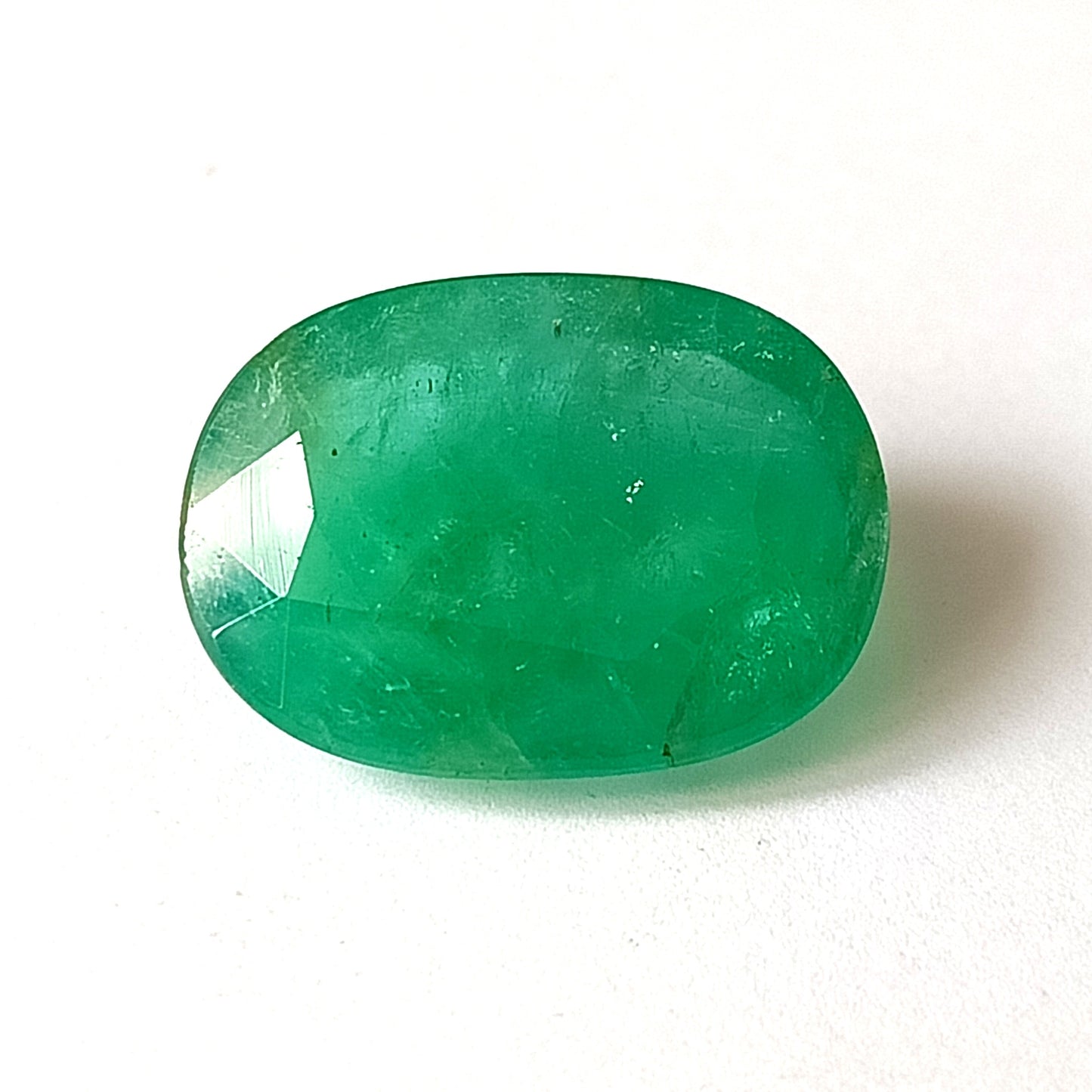 11.45 Carat 13.5X18.3X6.5 (WXLXD) Natural Zambian Oval Shaped Emerald