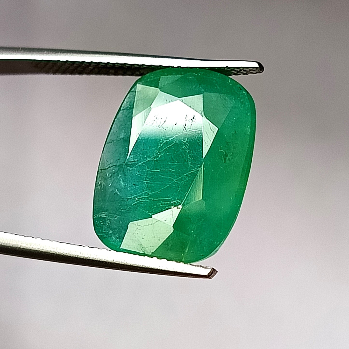 5.0 Carat 10X11.3X6.7 (WXLXD) Natural Zambian Elongated Cushion Cut Emerald