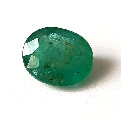 9.05 Carat 12X15X7.2 (WXLXD) Natural Zambian Oval Shaped Emerald