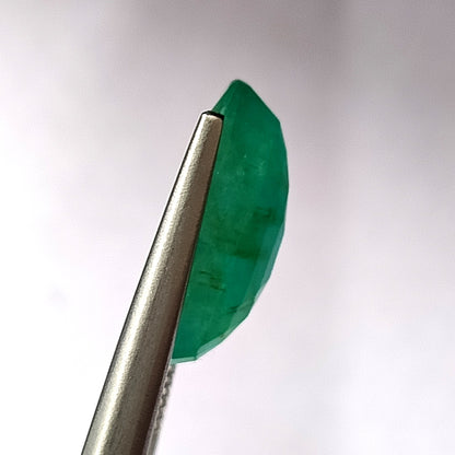 12.10 Carat 12.5X19X7.5 (WXLXD) Natural Zambian Oval Shaped Emerald