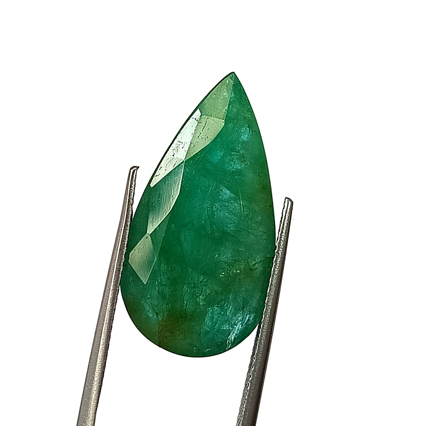 13.45 Carat 13.3X25X6.3 (WXLXD) Natural Zambian Pear Shaped Emerald