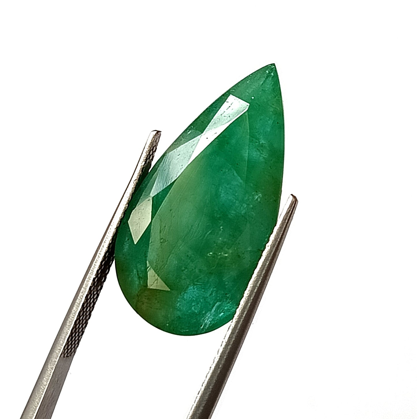 13.45 Carat 13.3X25X6.3 (WXLXD) Natural Zambian Pear Shaped Emerald