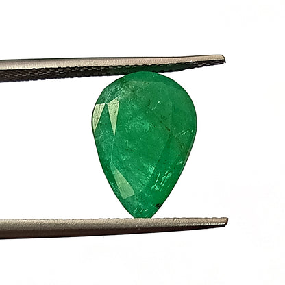 5.0 Carat 10X14.8X5.3 (WXLXD) Natural Zambian Pear Shaped Emerald