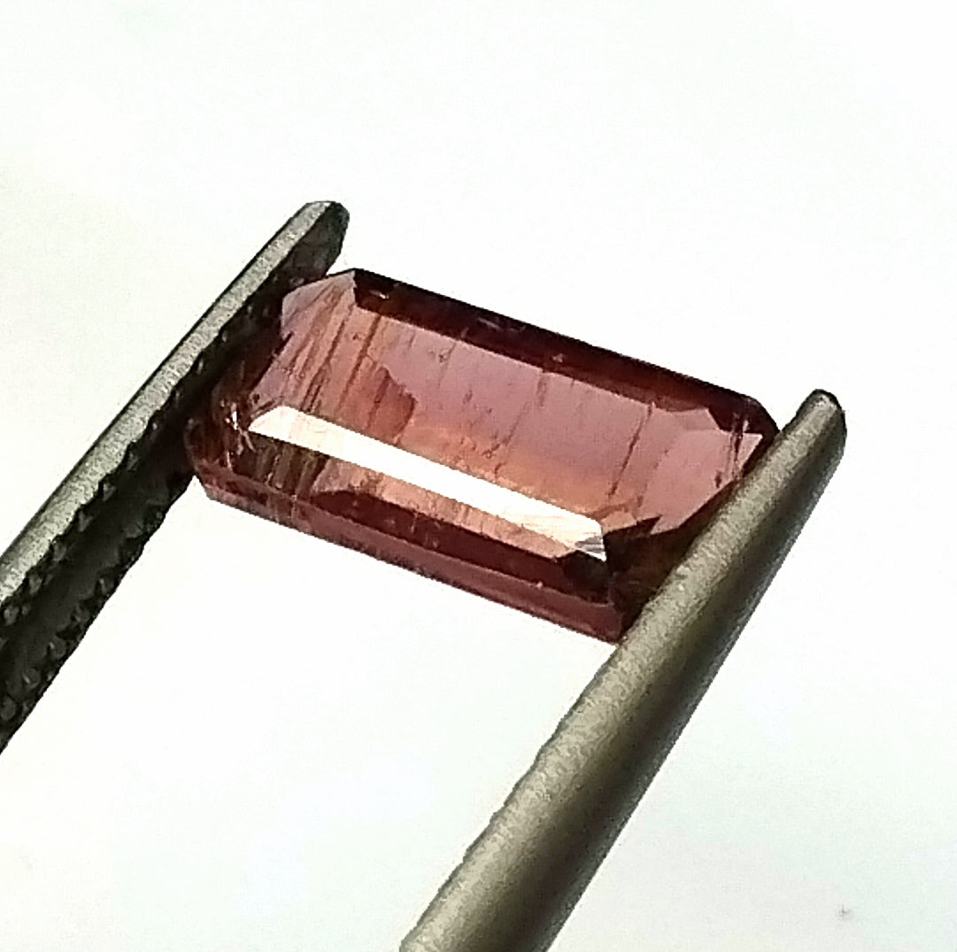 2.10 Carat 5.8x10.6x3.7 (WXLXD) Natural Emerald Cut Pink Colour Tourmaline Gemstone