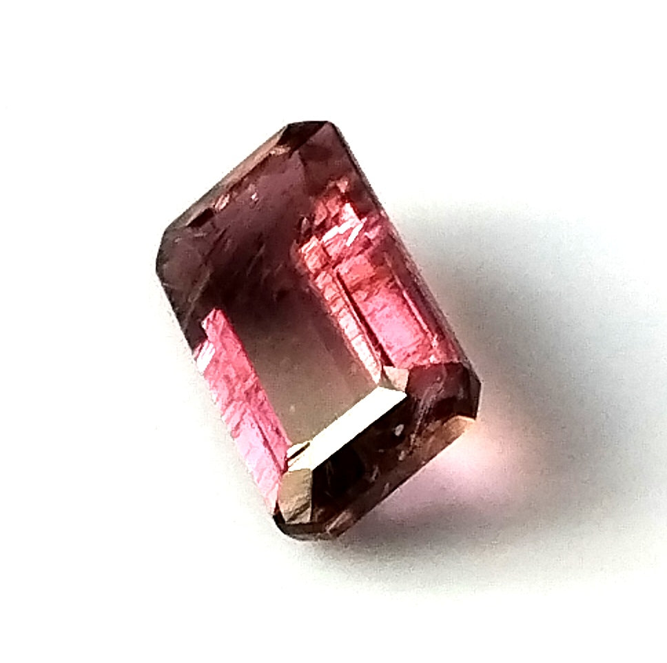 2.10 Carat 5.8x10.6x3.7 (WXLXD) Natural Emerald Cut Pink Colour Tourmaline Gemstone