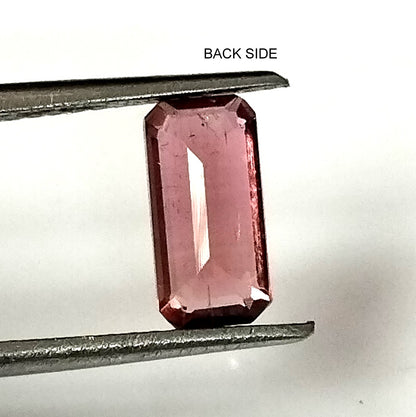 1.10 Carat 4.4X9X3.1 (WXLXD) Natural Emerald Cut Pink Colour Tourmaline Gemstone