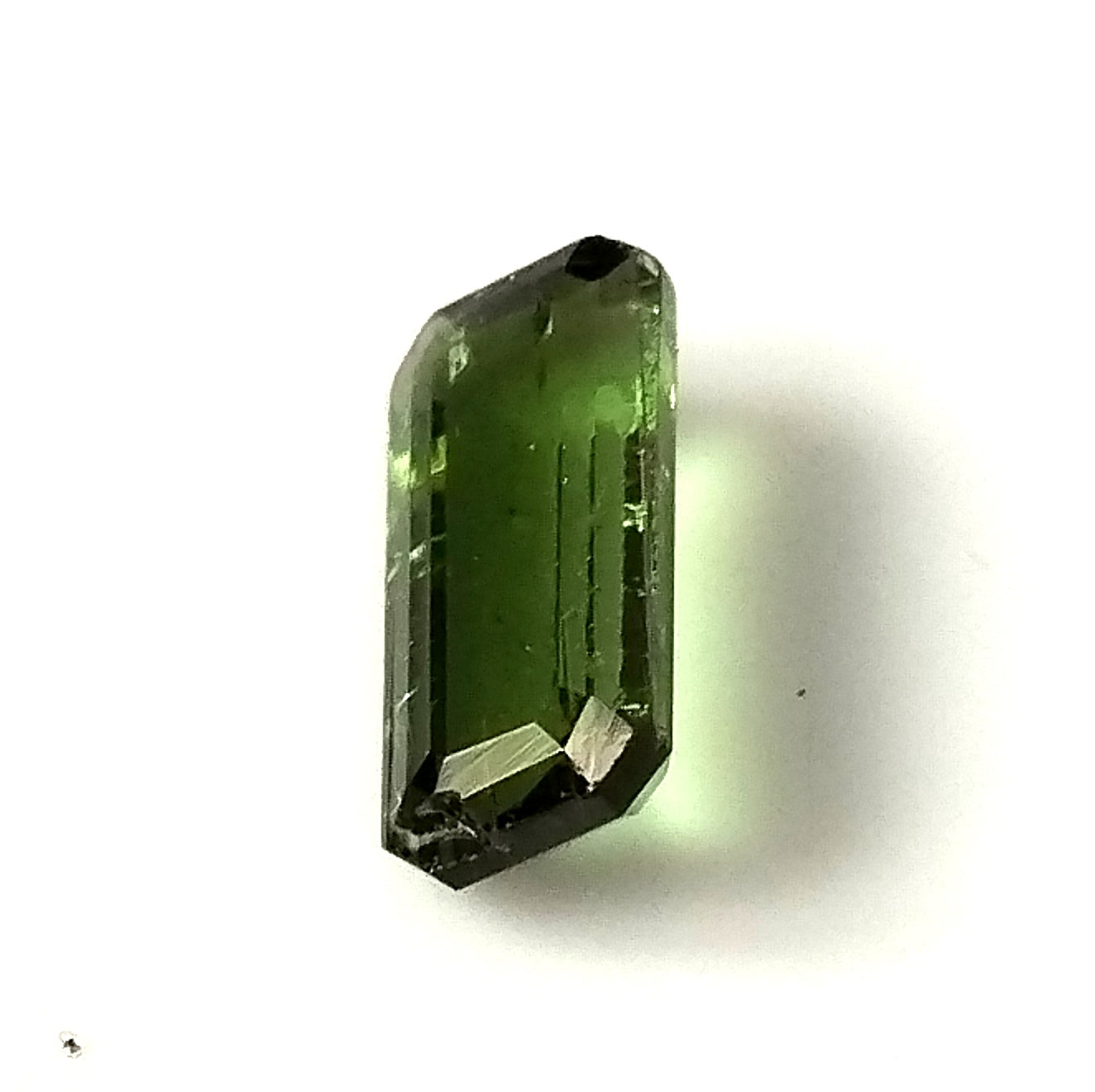 1.70 Carat 5.1X10.7X3.4 (WXLXD) Natural Emerald Cut Green Colour Tourmaline Gemstone
