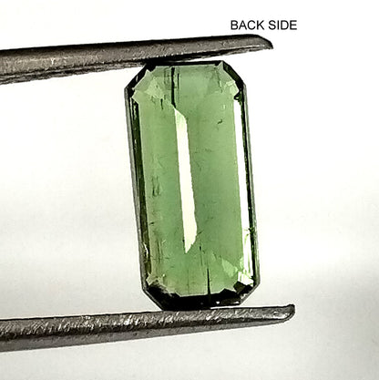 1.70 Carat 5.1X10.7X3.4 (WXLXD) Natural Emerald Cut Green Colour Tourmaline Gemstone