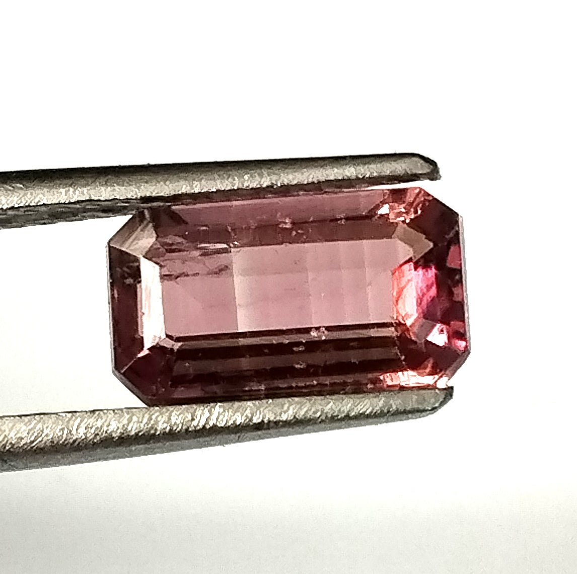 1.80 Carat 5.4X9.5X3.7 (WXLXD) Natural Emerald Cut Pink Colour Tourmaline Gemstone