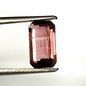 1.80 Carat 5.4X9.5X3.7 (WXLXD) Natural Emerald Cut Pink Colour Tourmaline Gemstone