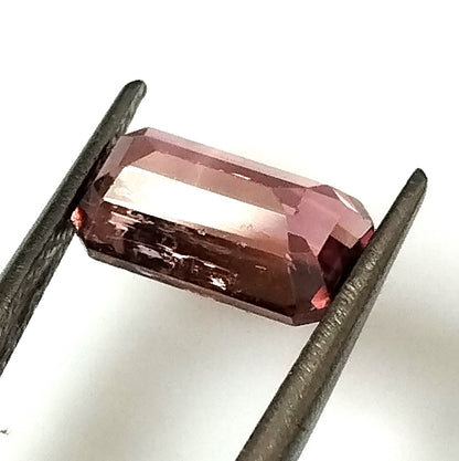 1.80 Carat 5.4X9.5X3.7 (WXLXD) Natural Emerald Cut Pink Colour Tourmaline Gemstone