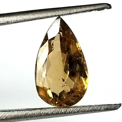 2.0 Carat 6.8X11.2X4.2 (WXLXD) Natural Pear Cut Yellow Colour Tourmaline Gemstone