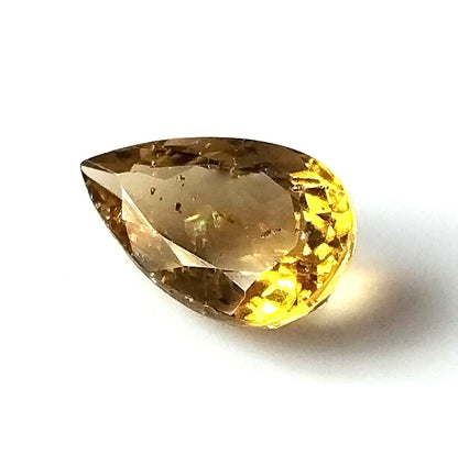 2.0 Carat 6.8X11.2X4.2 (WXLXD) Natural Pear Cut Yellow Colour Tourmaline Gemstone