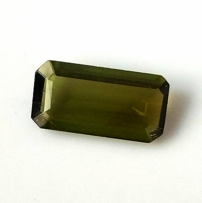 2.05 Carat 6.5X12.7X2.7 (WXLXD) Natural Emerald Cut Green Colour Tourmaline Gemstone