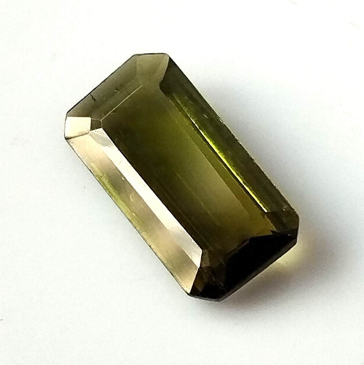 2.05 Carat 6.5X12.7X2.7 (WXLXD) Natural Emerald Cut Green Colour Tourmaline Gemstone