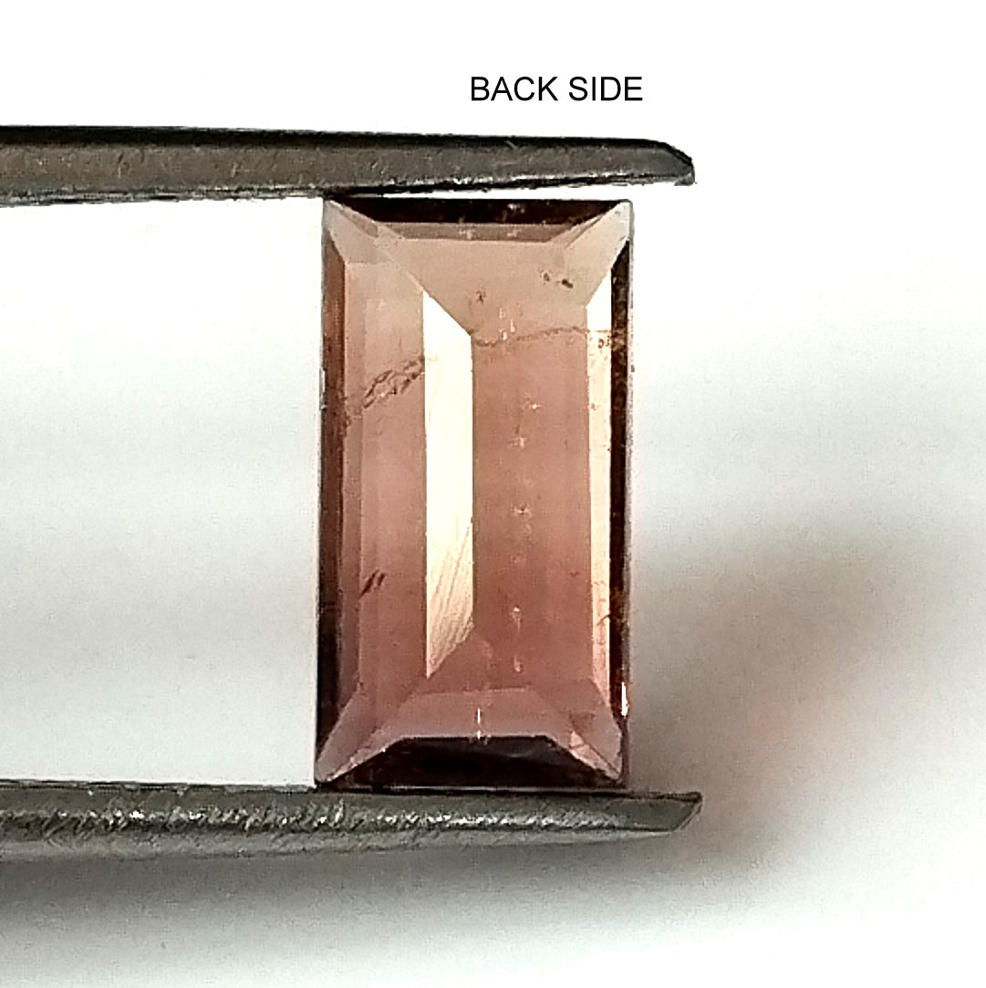 1.55 Carat 5X10X3 (WXLXD) Natural Baguette Cut Pink Colour Tourmaline Gemstone