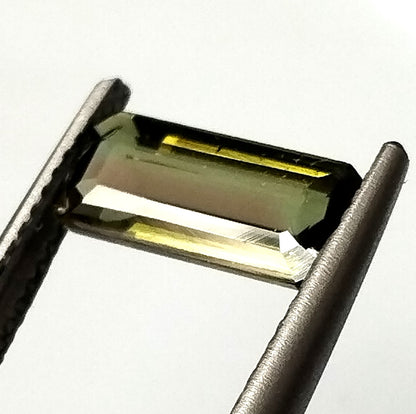 1.50 Carat 4.7X11X3.2 (WXLXD) Natural Emerald Cut Green Colour Tourmaline Gemstone