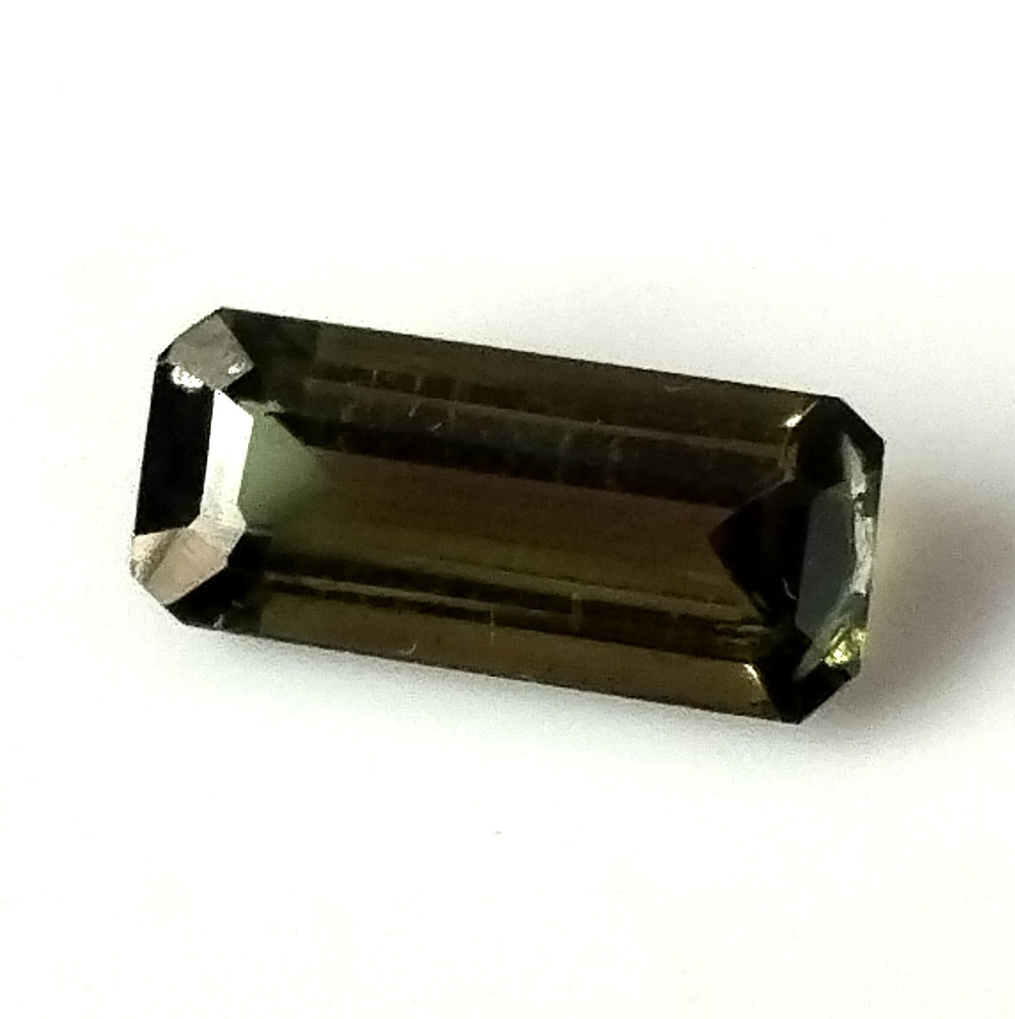 1.50 Carat 4.7X11X3.2 (WXLXD) Natural Emerald Cut Green Colour Tourmaline Gemstone