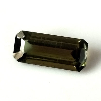 1.50 Carat 4.7X11X3.2 (WXLXD) Natural Emerald Cut Green Colour Tourmaline Gemstone