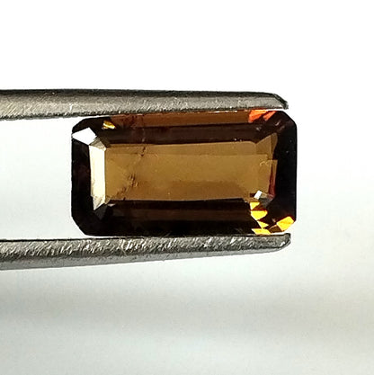 1.80 Carat 5.3X9.9X3.7 (WXLXD) Natural Emerald Cut Petrol/Honey Colour Tourmaline Gemstone