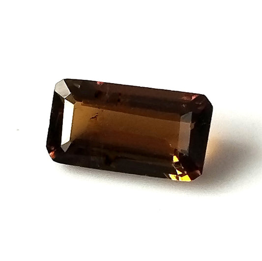 1.80 Carat 5.3X9.9X3.7 (WXLXD) Natural Emerald Cut Petrol/Honey Colour Tourmaline Gemstone