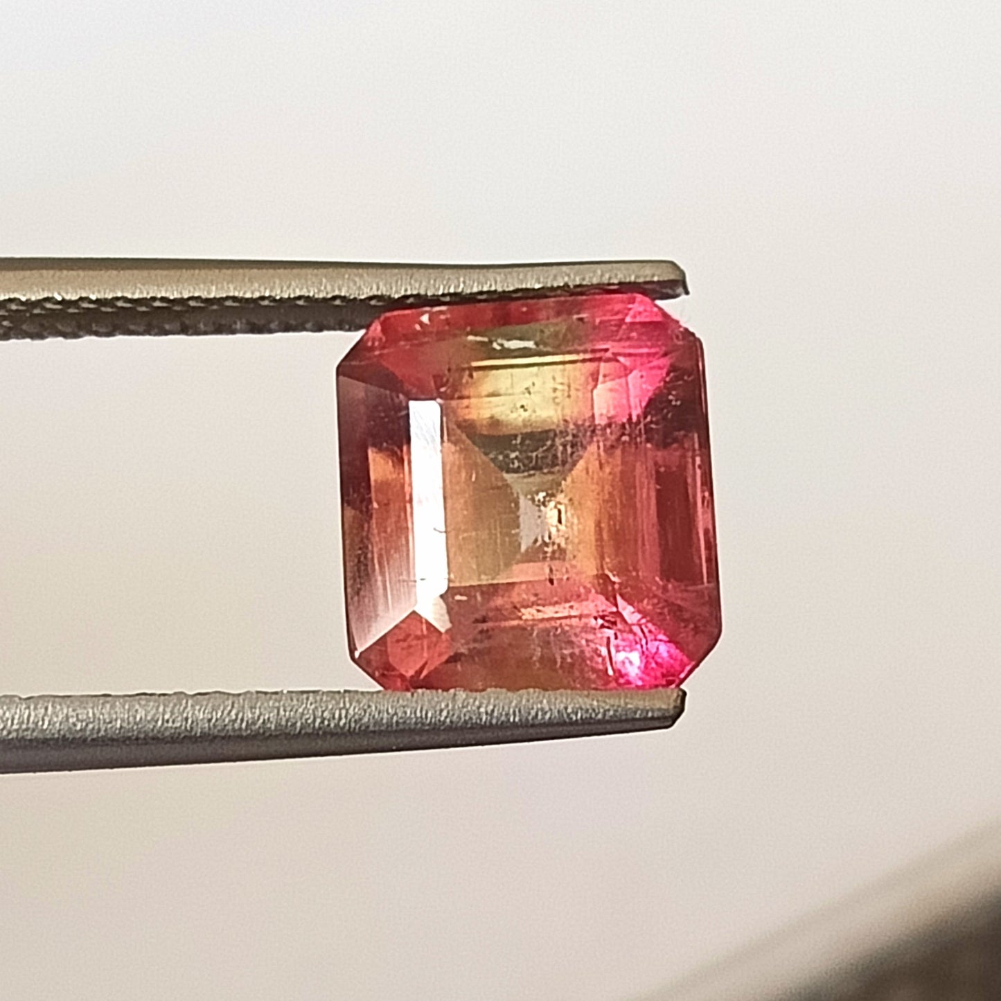 3.45 Carat 8.4X9X6.2 (WXLXD) Natural Octagon Cut Bi-colour tourmaline