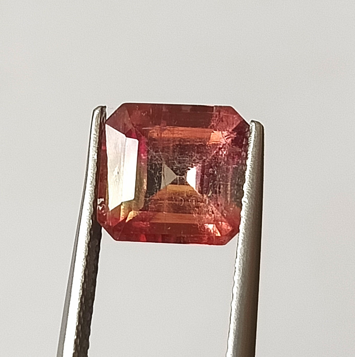 3.45 Carat 8.4X9X6.2 (WXLXD) Natural Octagon Cut Bi-colour tourmaline