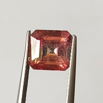 3.45 Carat 8.4X9X6.2 (WXLXD) Natural Octagon Cut Bi-colour tourmaline