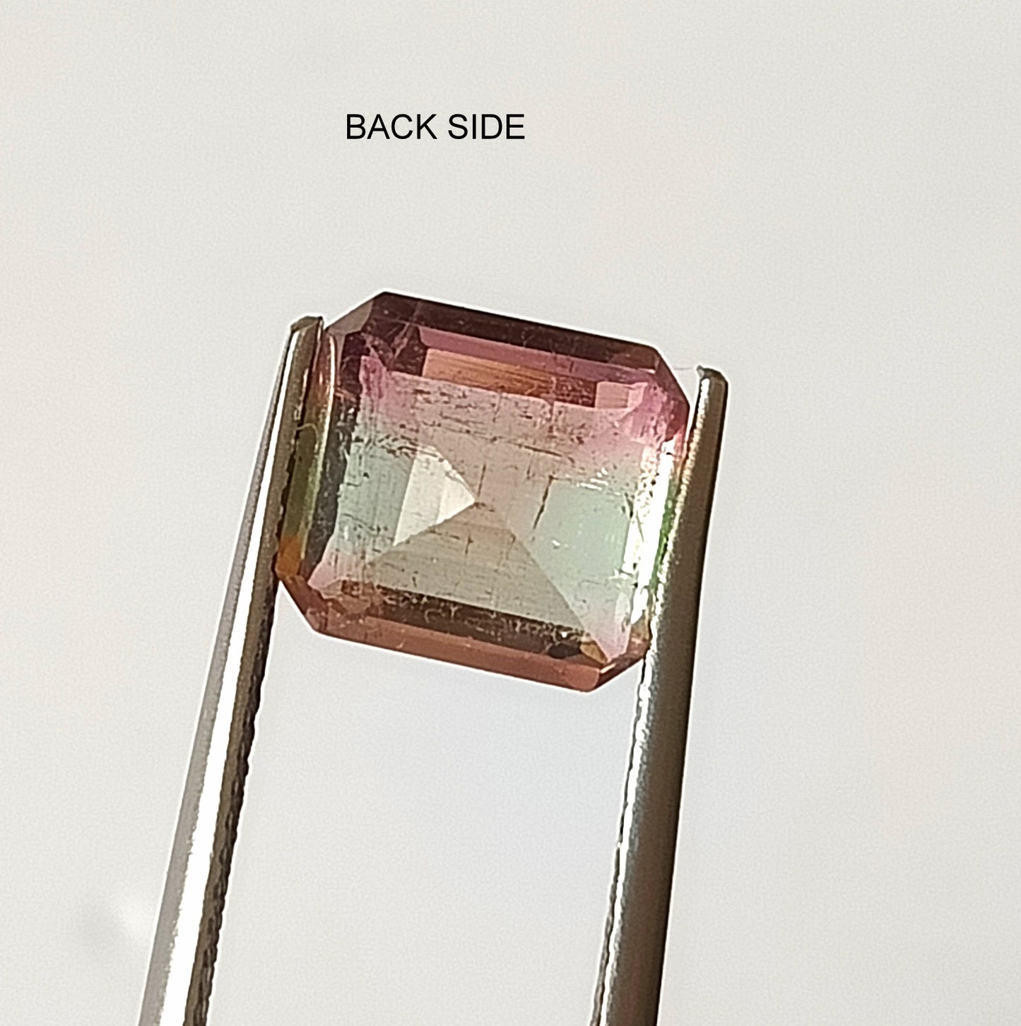 3.45 Carat 8.4X9X6.2 (WXLXD) Natural Octagon Cut Bi-colour tourmaline
