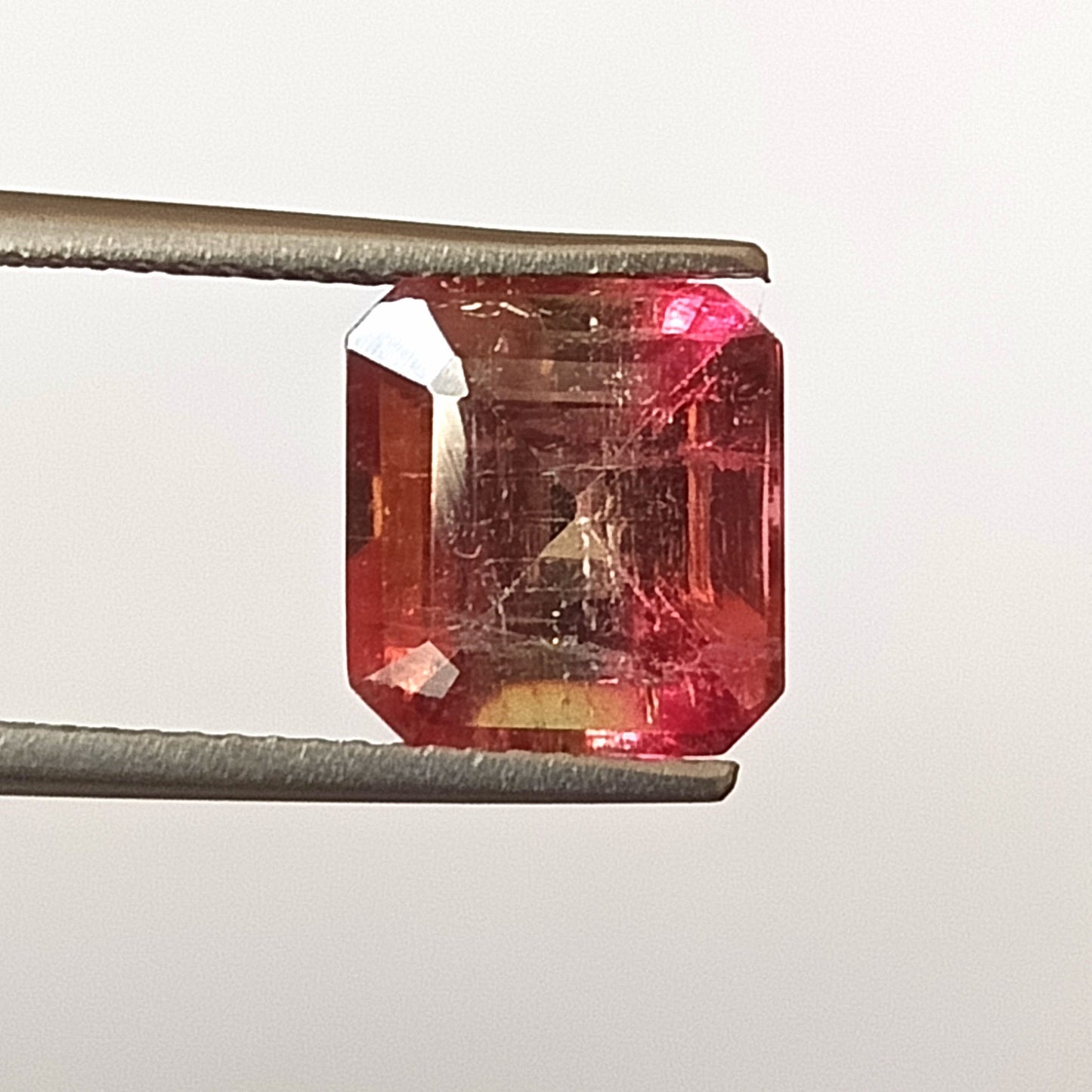 3.45 Carat 8.4X9X6.2 (WXLXD) Natural Octagon Cut Bi-colour tourmaline
