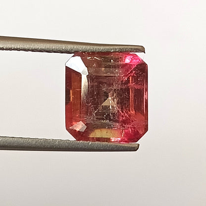 3.45 Carat 8.4X9X6.2 (WXLXD) Natural Octagon Cut Bi-colour tourmaline