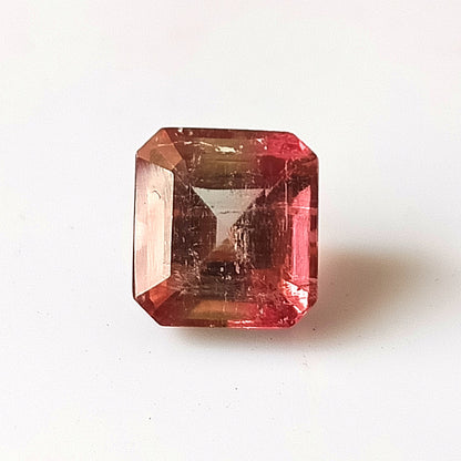 3.45 Carat 8.4X9X6.2 (WXLXD) Natural Octagon Cut Bi-colour tourmaline