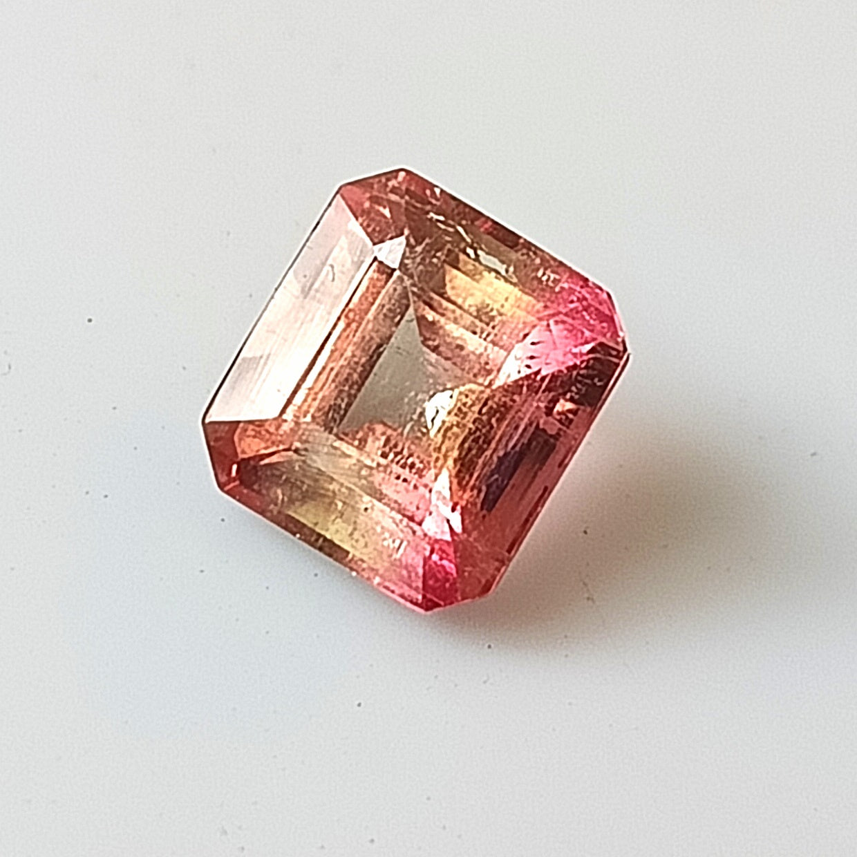 3.45 Carat 8.4X9X6.2 (WXLXD) Natural Octagon Cut Bi-colour tourmaline