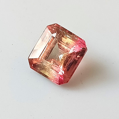 3.45 Carat 8.4X9X6.2 (WXLXD) Natural Octagon Cut Bi-colour tourmaline