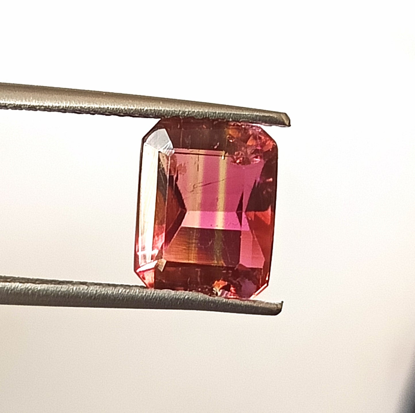 2.75 Carat 7.5X9.5X4.7 (WXLXD) Natural Emerald Cut Bi-colour tourmaline