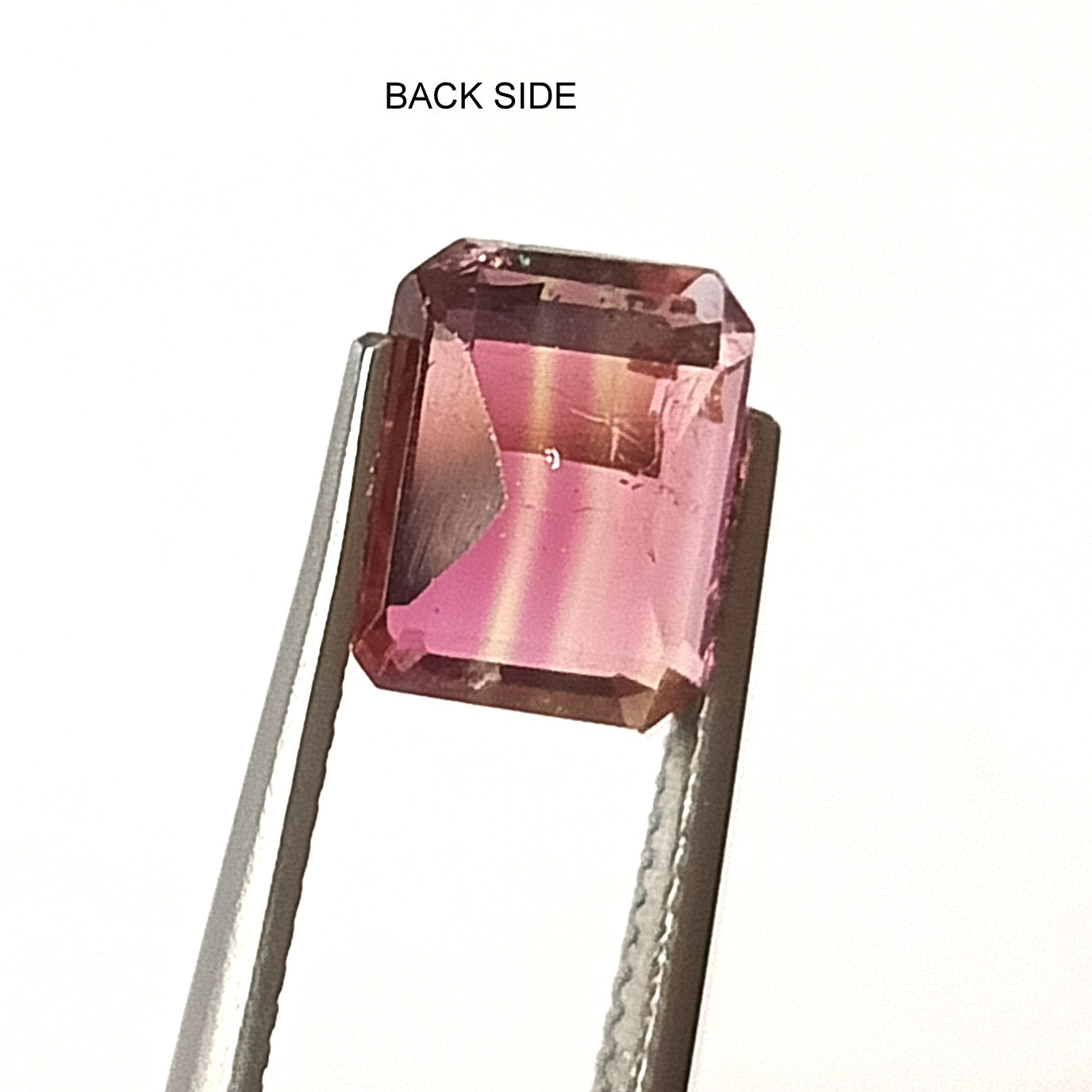 2.75 Carat 7.5X9.5X4.7 (WXLXD) Natural Emerald Cut Bi-colour tourmaline
