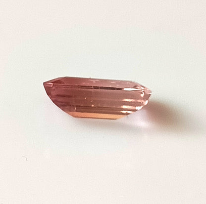 1.80 Carat 6.2X9.5X3.6 (WXLXD) Natural Emerald Cut Bi-colour tourmaline