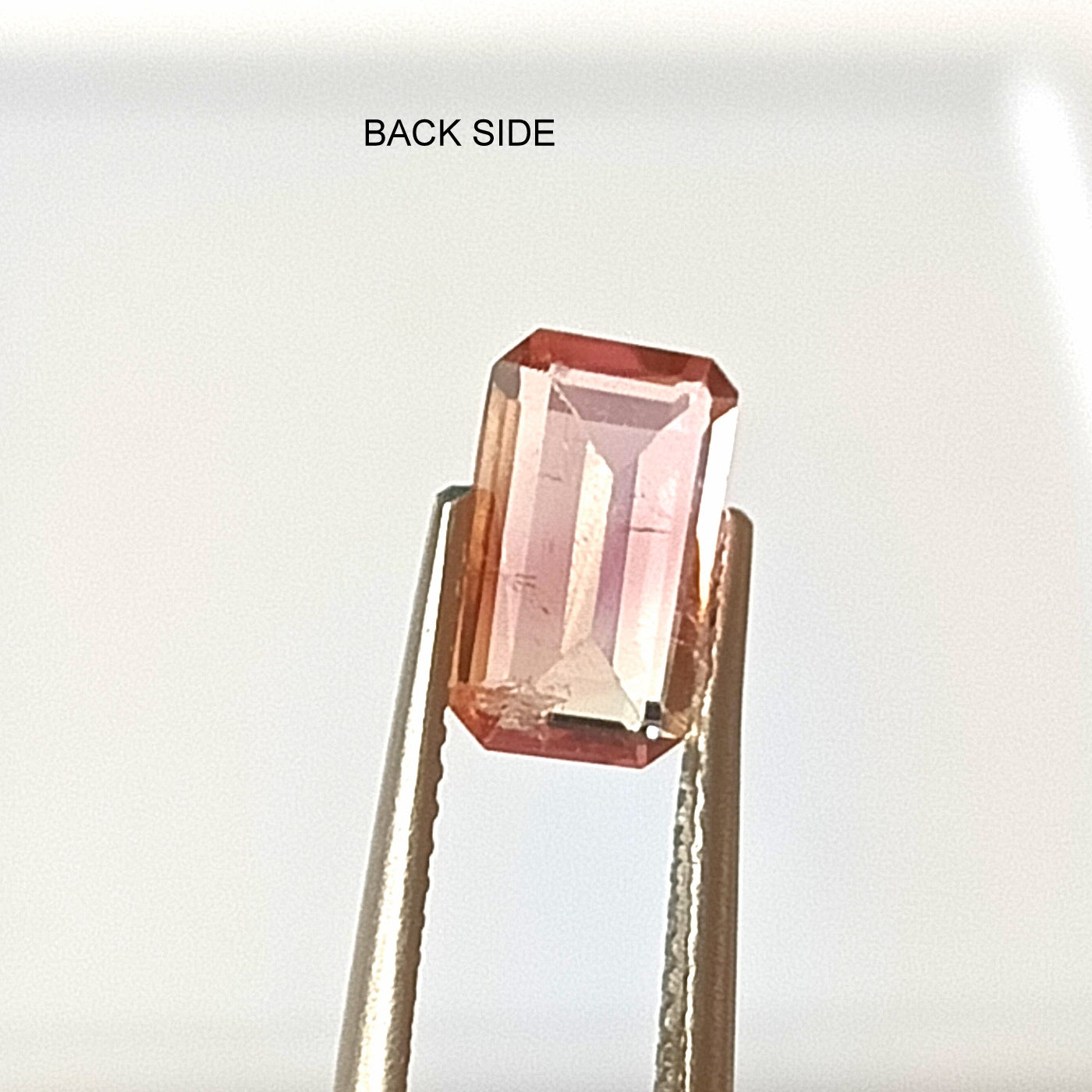 1.45 Carat 5.6X9.4X3.5 (WXLXD) Natural Emerald Cut Bi-colour tourmaline