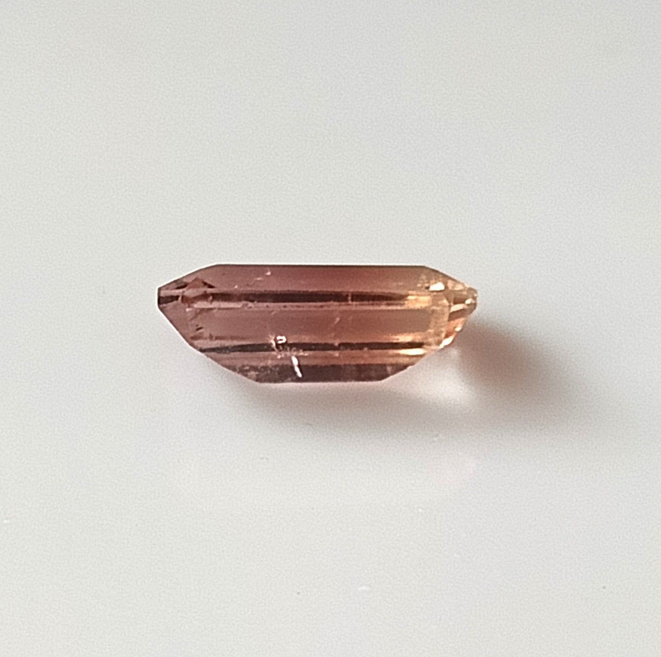 1.45 Carat 5.6X9.4X3.5 (WXLXD) Natural Emerald Cut Bi-colour tourmaline